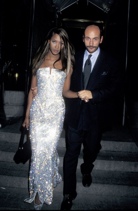 naomi campbell and guest during 1995 costume institute gala at metropolitan museum of art in new york city, new york, united states photo by ron galella, ltdron galella collection via getty images