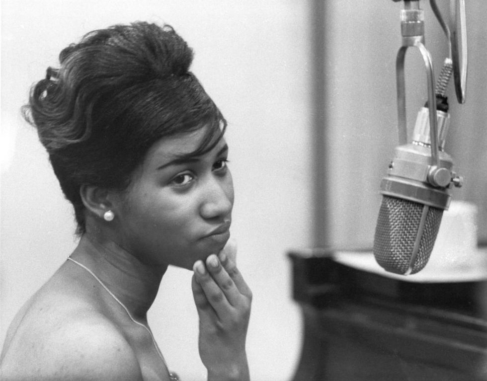 musician aretha franklin recording at the piano at columbia studios in 1962 in new york photo by donaldson collectionmichael ochs archivesgetty images