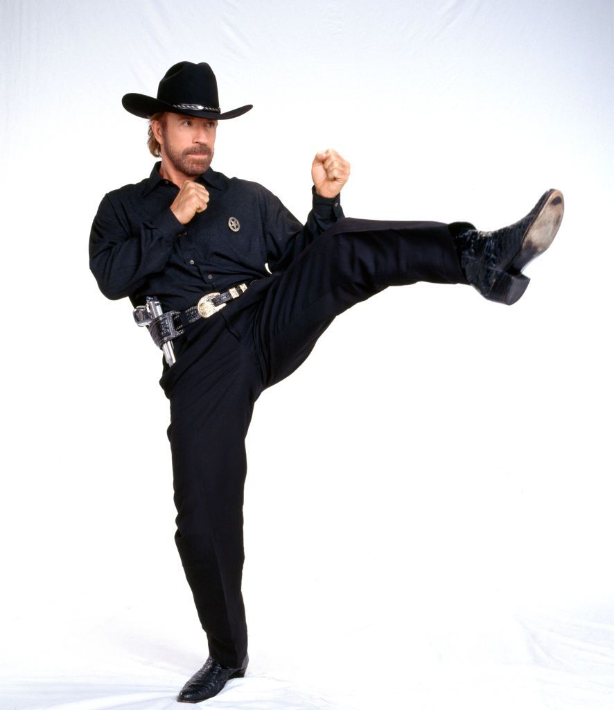 los angeles september 1 walker, texas ranger, a cbs television western drama series chuck norris as cordell walker september 1, 1997 photo by cbs via getty images
