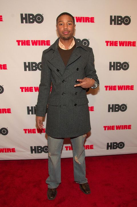 actor michael b jordan arrives to hbos new york premiere of the wire at chelsea west cinema in new york city on january 4, 2008 photo by michael loccisanofilmmagic