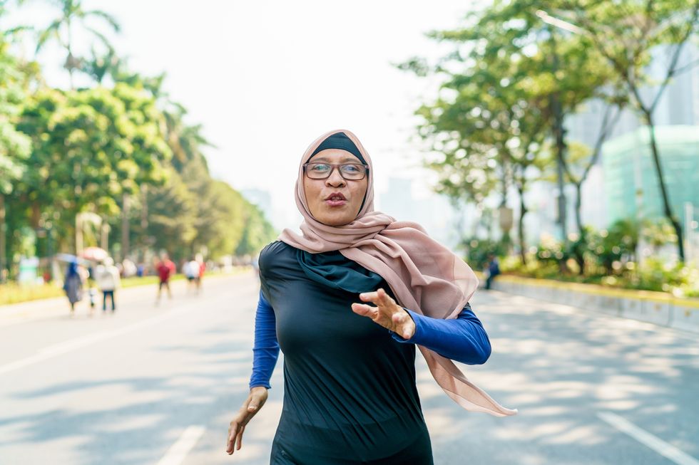 runner, independent woman, muslim, proud, focused, fun loving, challenging