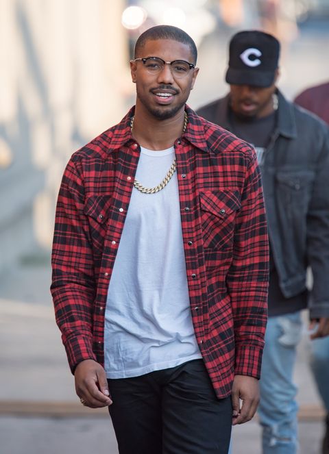 los angeles, ca   november 20 michael b jordan is seen at jimmy kimmel live on november 20, 2018 in los angeles, california  photo by rbbauer griffingc images