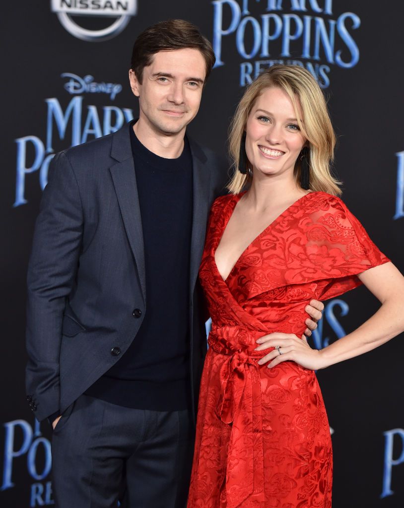 los angeles, ca november 29 topher grace and ashley hinshaw attend the premiere of disneys mary poppins returns at el capitan theatre on november 29, 2018 in los angeles, california photo by axellebauer griffinfilmmagic