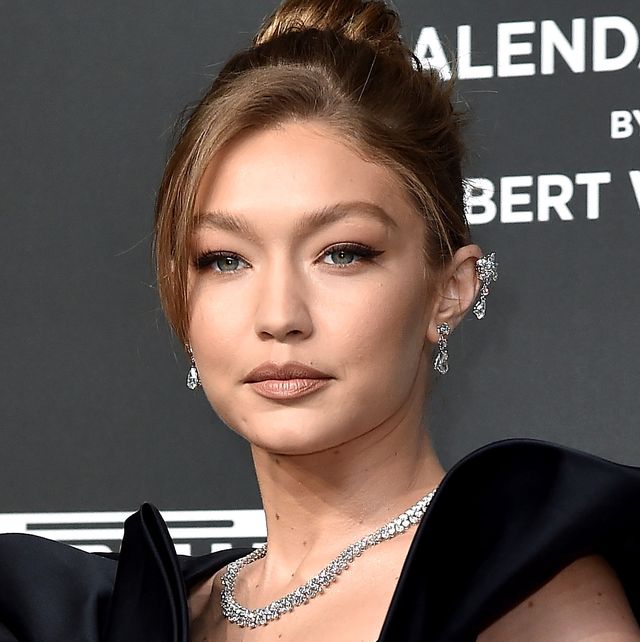 milan, italy   december 05  gigi hadid walks the red carpet ahead of the 2019 pirelli calendar launch gala at hangarbicocca on december 5, 2018 in milan, italy  photo by jacopo raulegetty images