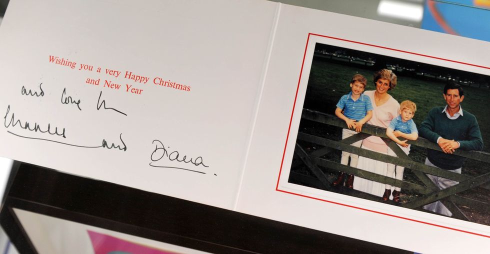 charles and diana christmas card 1988