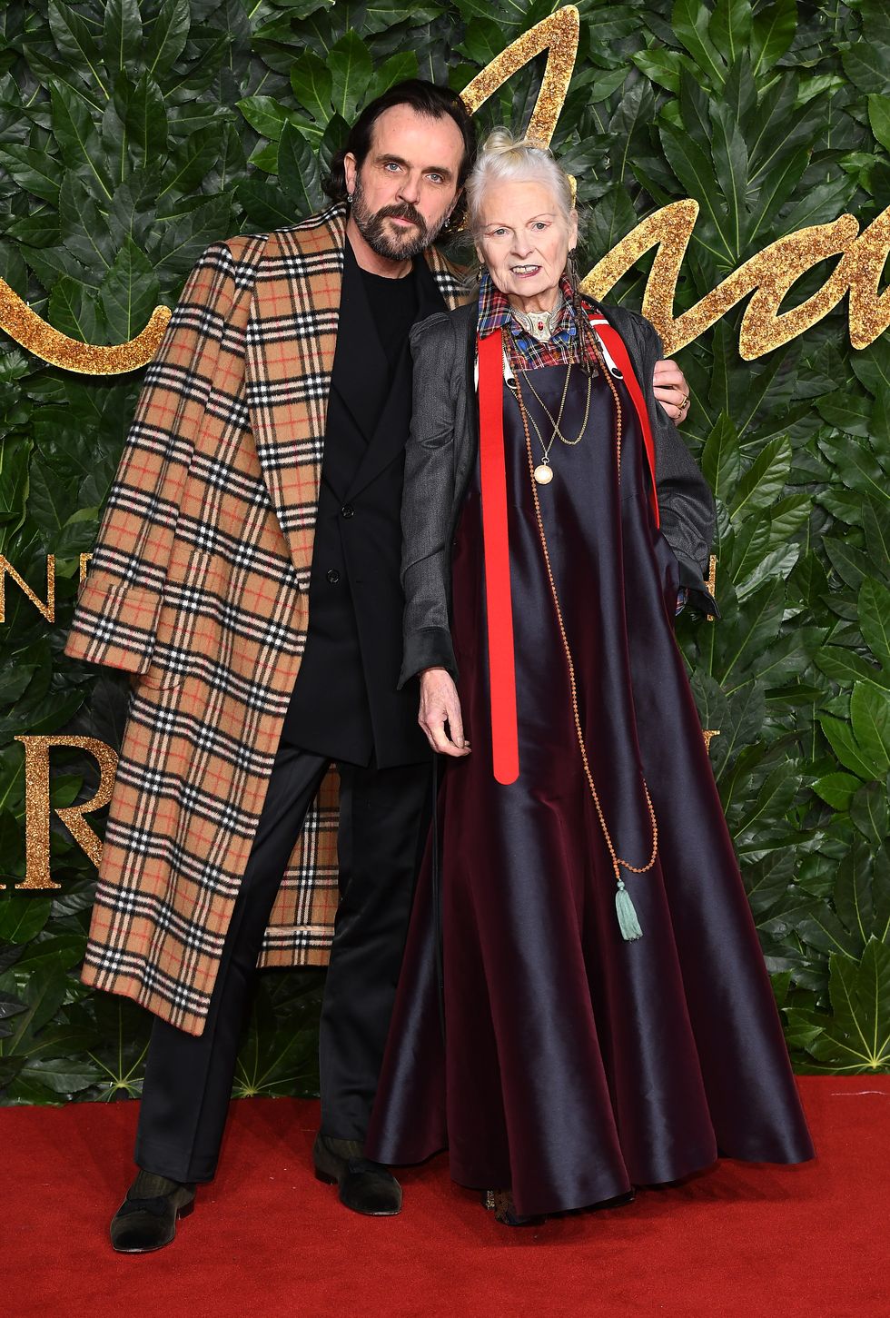 london, england   december 10  andreas kronthaler and vivienne westwood arrives at the fashion awards 2018 in partnership with swarovski at royal albert hall on december 10, 2018 in london, england  photo by jeff spicerbfcgetty images for bfc