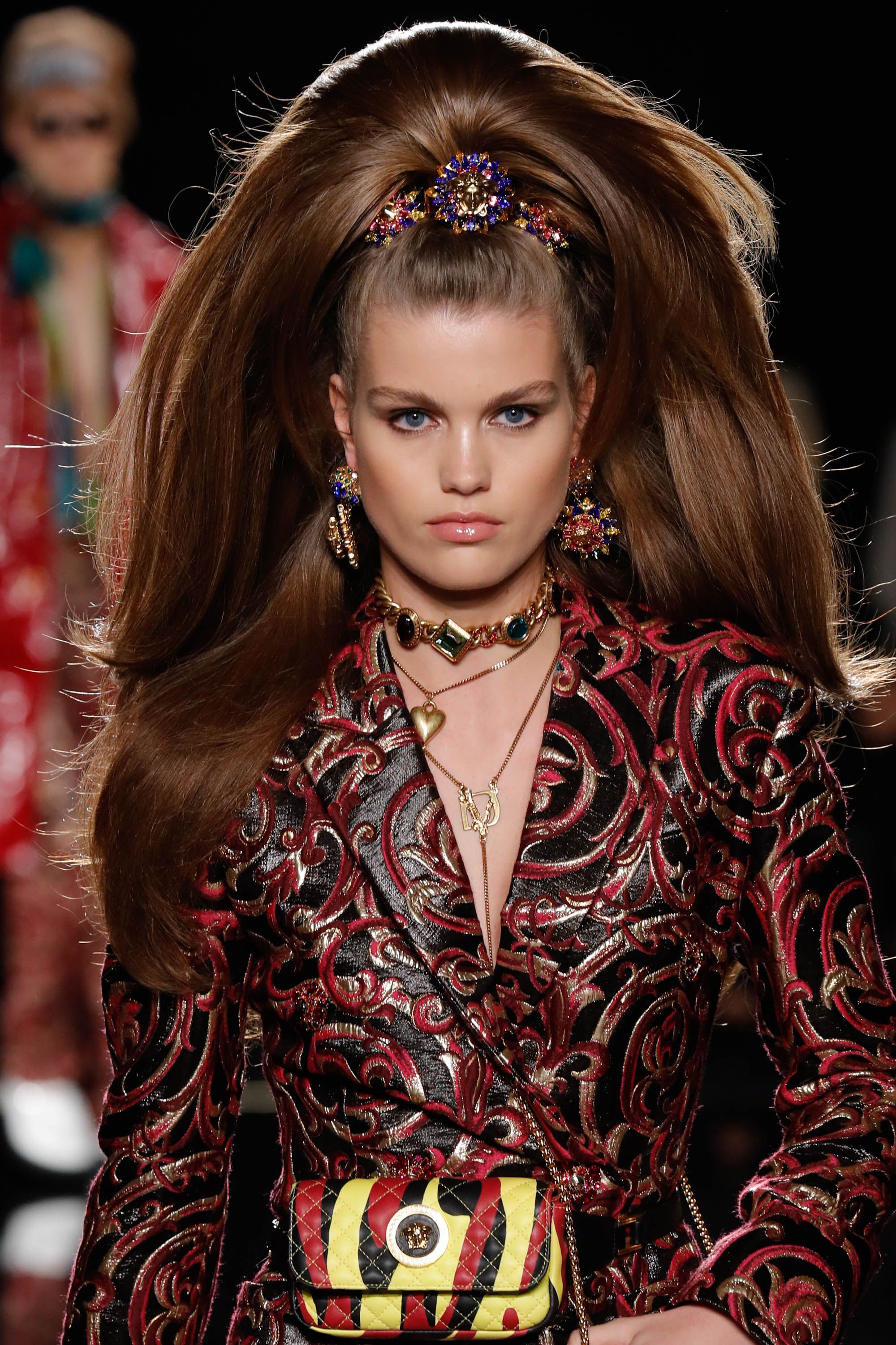 The Hair at Versace s Show Was So Big and Full of Secrets Model