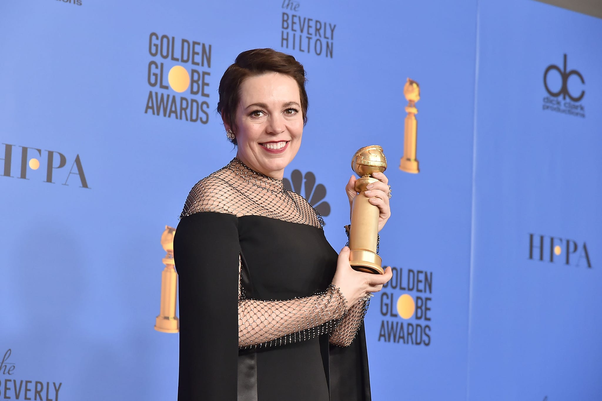 Olivia Colman Best Actress winner at the Golden Globes