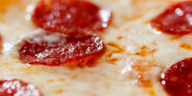 fresh italian classic original pepperoni pizza background