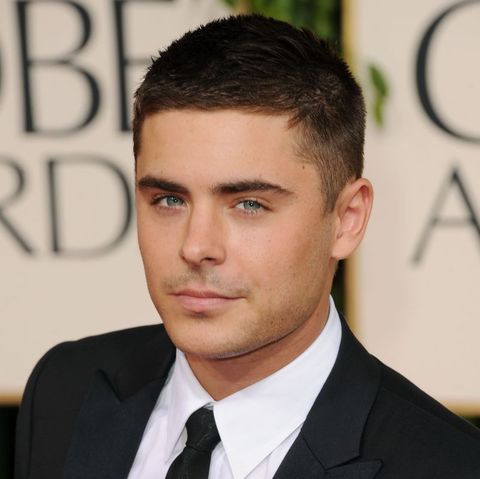 Zac Efron with a taper buzz cut style