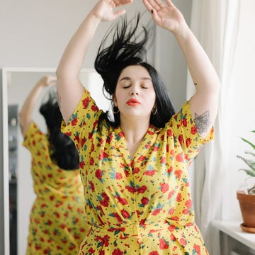 hair, yellow, beauty, skin, dress, black hair, photography, plant, gesture, happy,