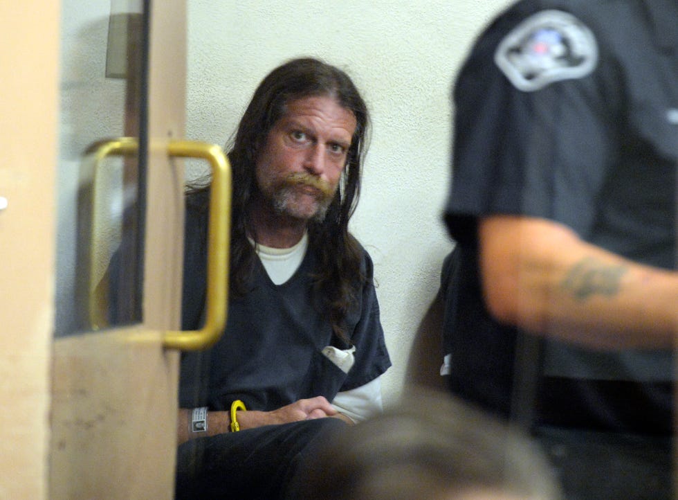 boulder, June 21, 2016. Gary Oliva appears in court at the Boulder County Jail in Boulder, Colorado, Tuesday, June 21, 2016. Oliva, 52, was jailed without bond Friday on charges of sexual abuse of a child. Oliva was in jail at one time one of many possible suspects considered on christmas night in 1996 murder of 6 year old beauty queen photo jonbenet ramsey: paul aikencyfrowy first daily camera mediaboulder via getty images