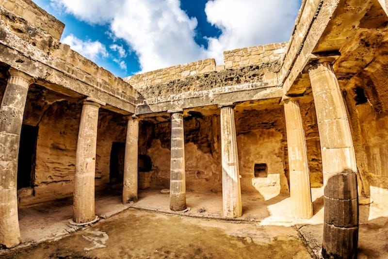 tomb of the kings, unesco world heritage site paphos, cyprus