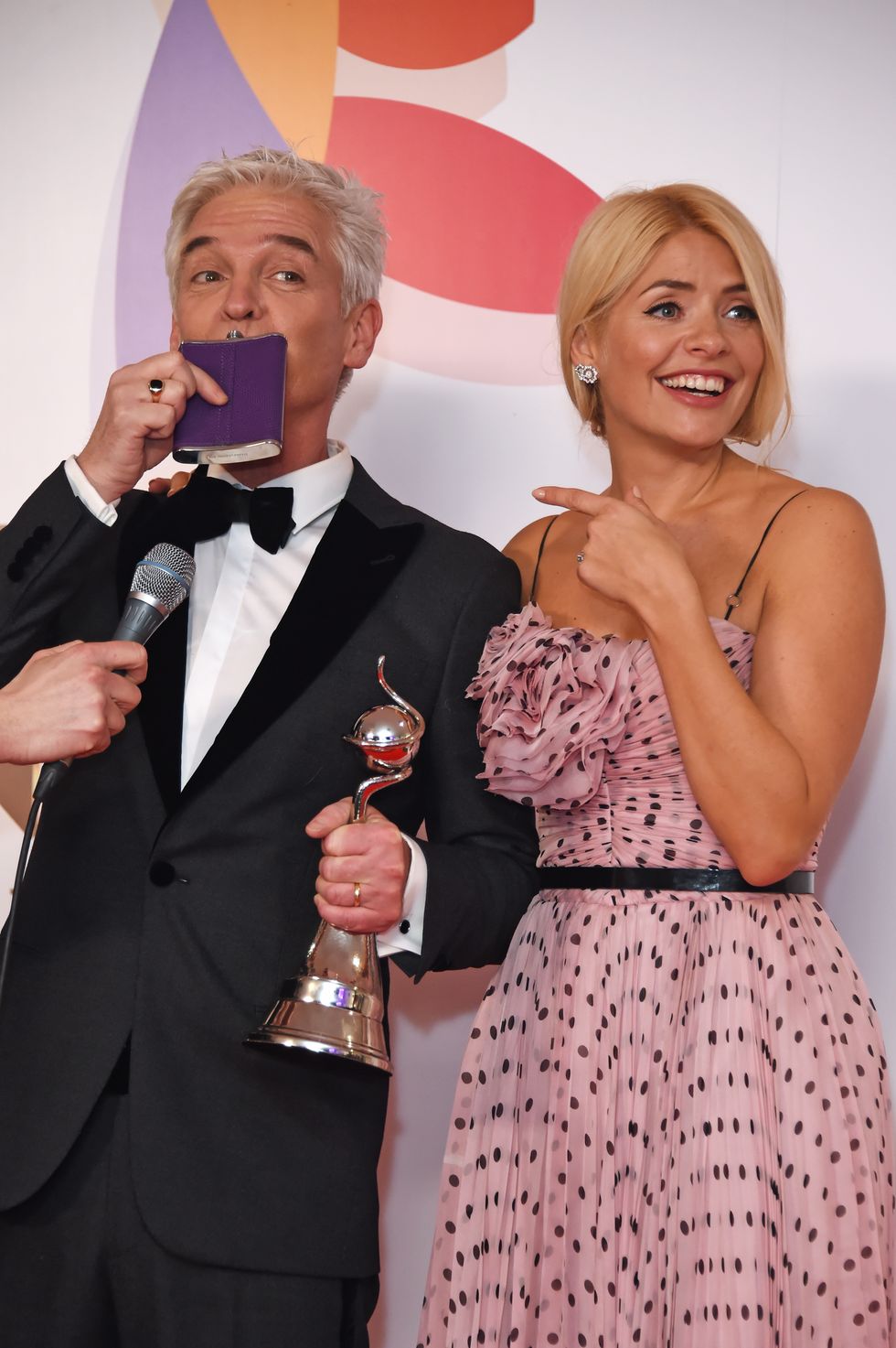 Phillip Schofield and Holly Willoughby drank from a hipflask backstage at the NTAs