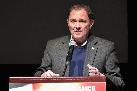 park city, ut   january 25  governor of utah gary herbert speaks during salt lake opening night screening of "the boy who harnessed the wind" presented by zions bank during 2019 sundance film festival at rose wagner theatre on january 25, 2019 in park city, utah  photo by neilson barnardgetty images