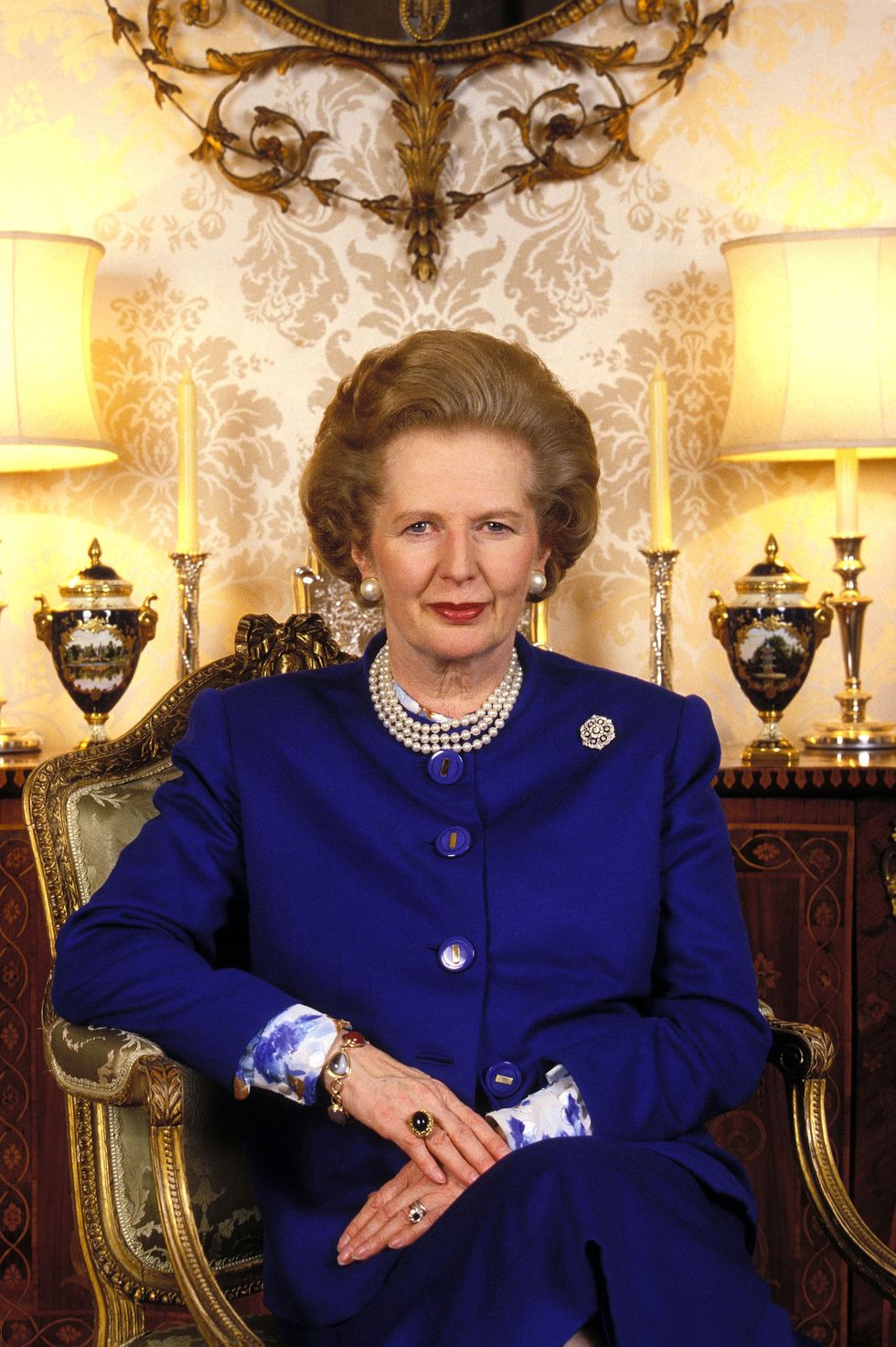 london, great britain   january 22 british prime minister margaret thatcher interviewed by french weekly news magazine lexpress on january 22, 1988 in london, england photo by jean guichardgamma rapho via getty images