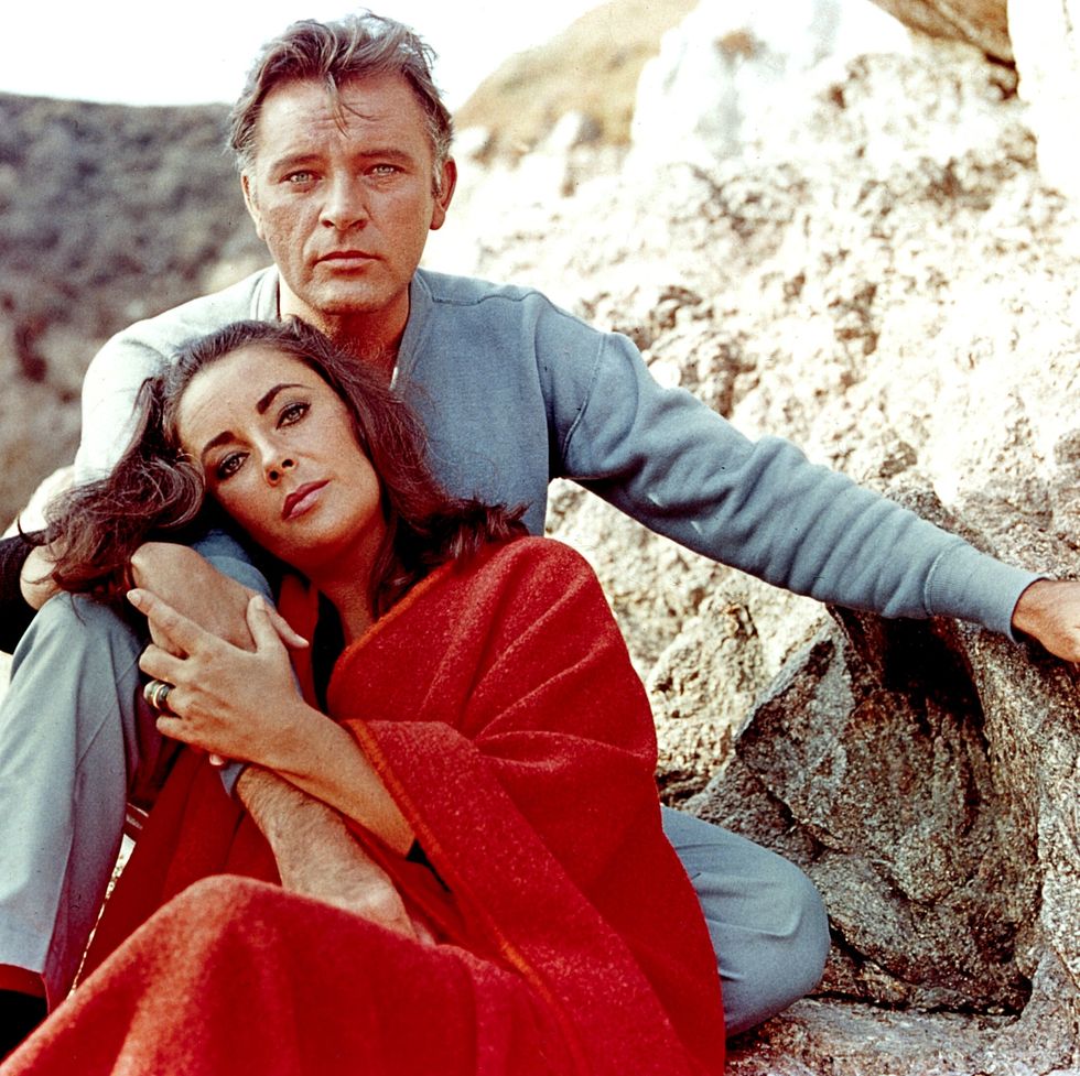 elizabeth taylor and richard burton on the film set of the sandpiper in 1965  photo by apigammagamma rapho via getty images