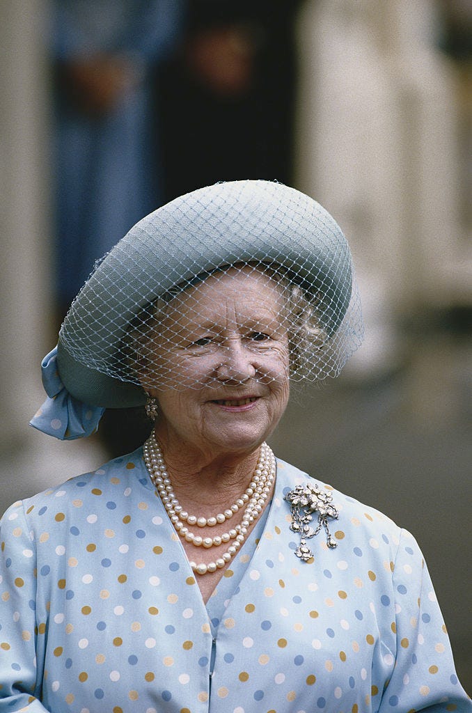 queen elizabeth, the queen mother 1900 2002, circa 1990 photo by georges de keerlegetty images