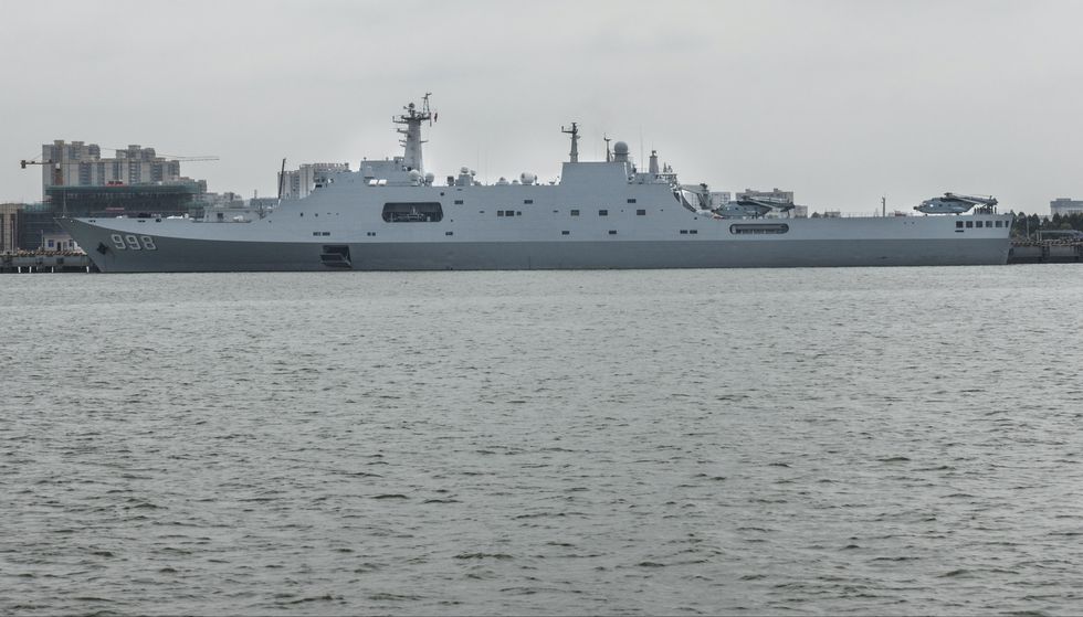 kunlun shan 998 is the lead ship of china‚Äôs type 071 amphibious transport vessels it is one of its most advanced and largest amphibious ships launched in 2016 it took part in the search for the missing malaysia airlines flight 370 31jul17 scmp  chow chung yan photo by chow chung yansouth china morning post via getty images