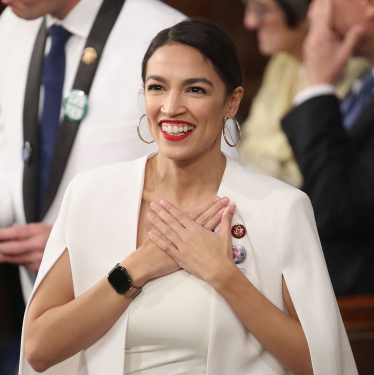 aoc wears all white at trump's state of the union address