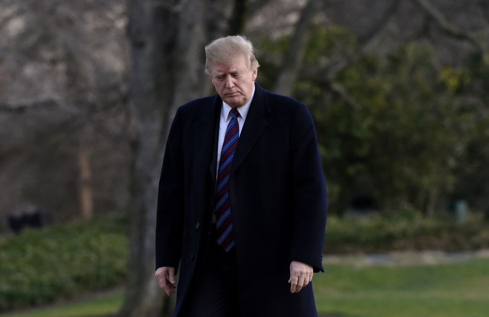 washington, dc   february 08 us president donald trump returns to the white house after receiving his annual physical exam at walter reed national military medical center on february 8, 2019 in washington, dc photo by olivier douliery poolgetty images