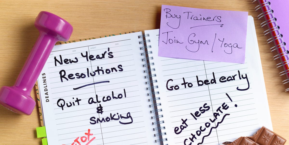 Healthy new years resolutions diary diario del benessere