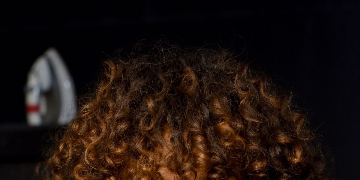 Hair, Face, Hairstyle, Afro, Beauty, Head, Fashion, Yellow, Ringlet, Lip, 