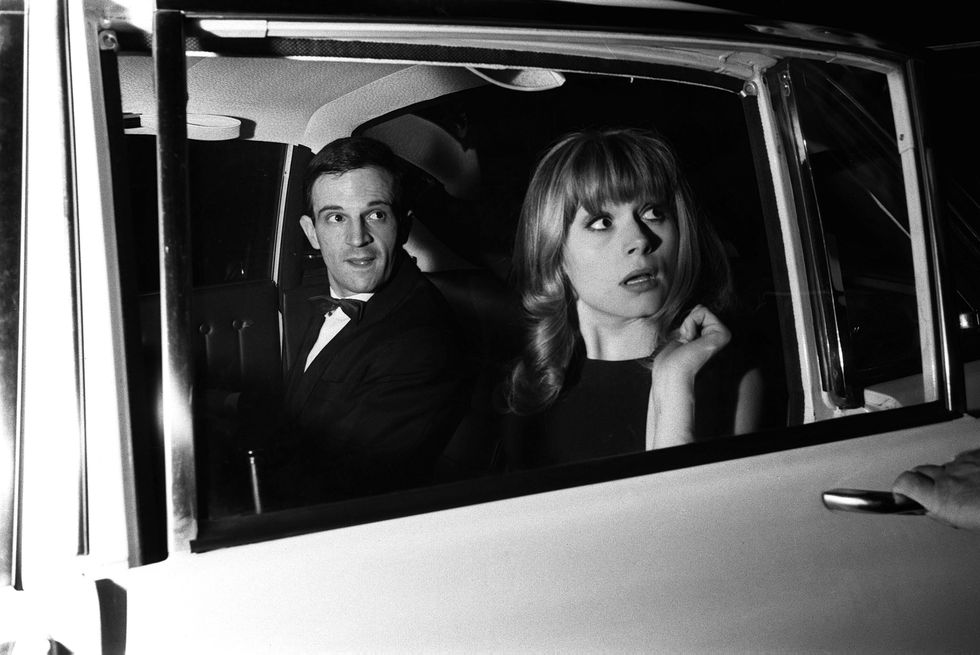 france   may 01  francois truffaut and francoise dorleac at festival de cannes in france in may 1964  photo by reporters associesgamma rapho via getty images