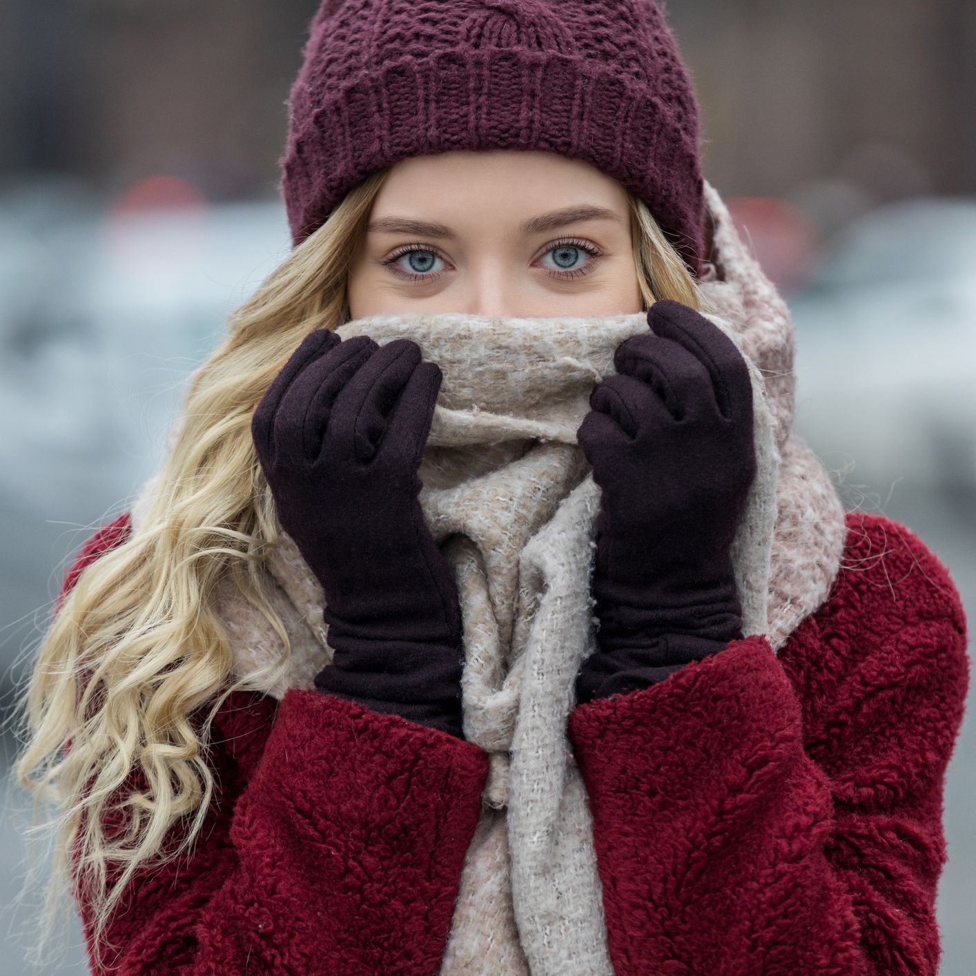 freezing cold woman