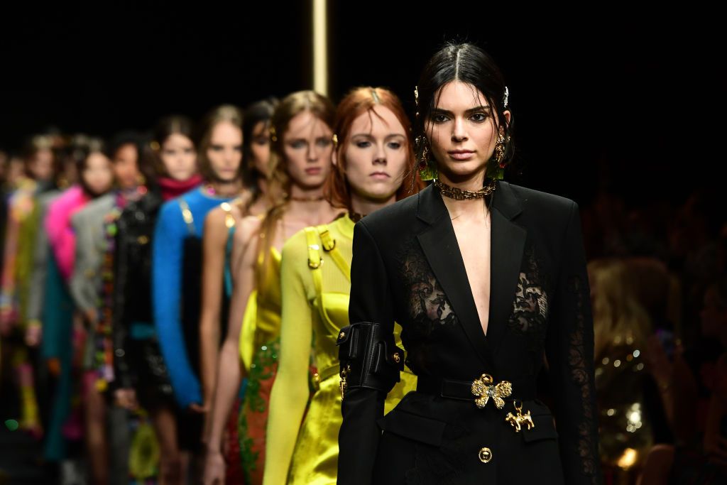 Photos from All the Celebs at the Fall 2019 Versace Fashion Show