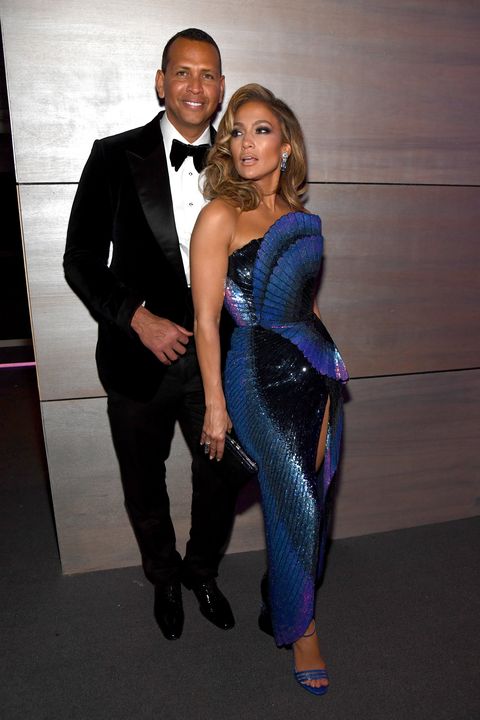 Jennifer Lopez and Alex Rodriguez at the Vanity Fair Oscars Party 2019