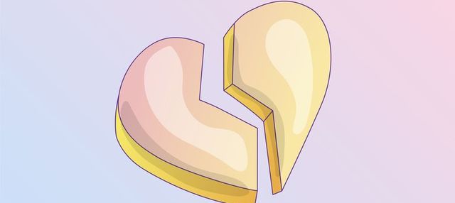 Broken heart vector cartoon icon. heartbreak. broken heart or divorce cartoon vector icon