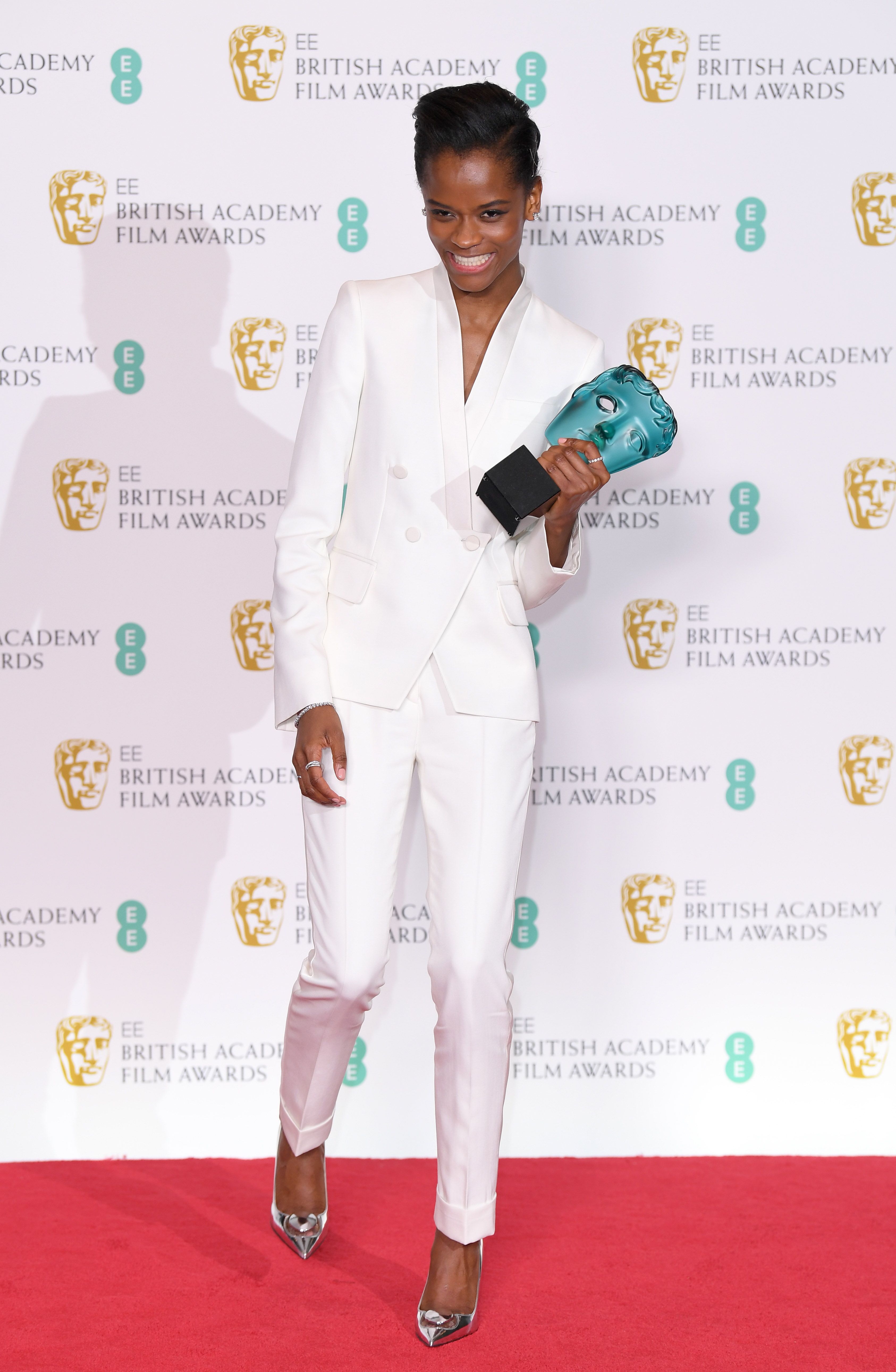 Women In Suits Dominated Red Carpets This Weekend - BAFTAs and Grammys Red Style