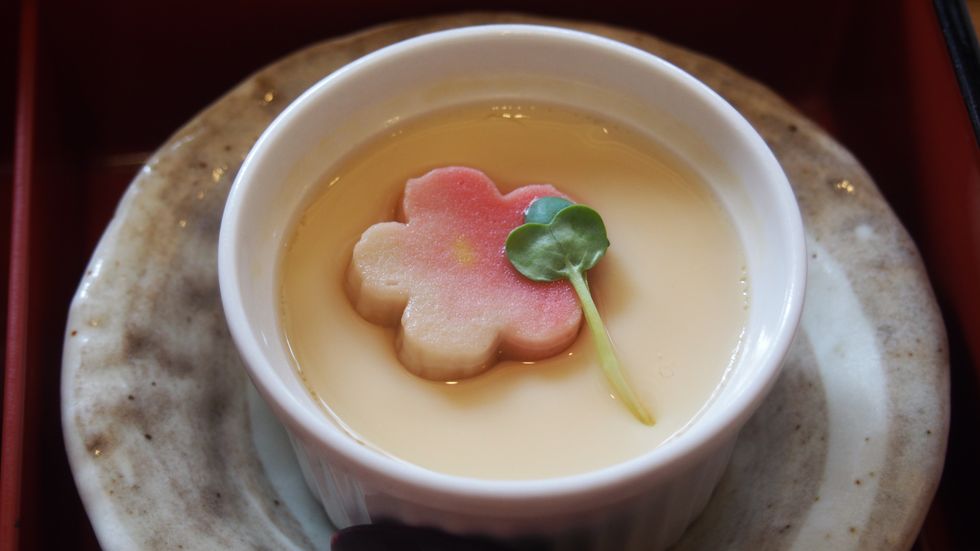 savory egg custard served in a cocott and a traditional japanese saucer  february 11, 2019