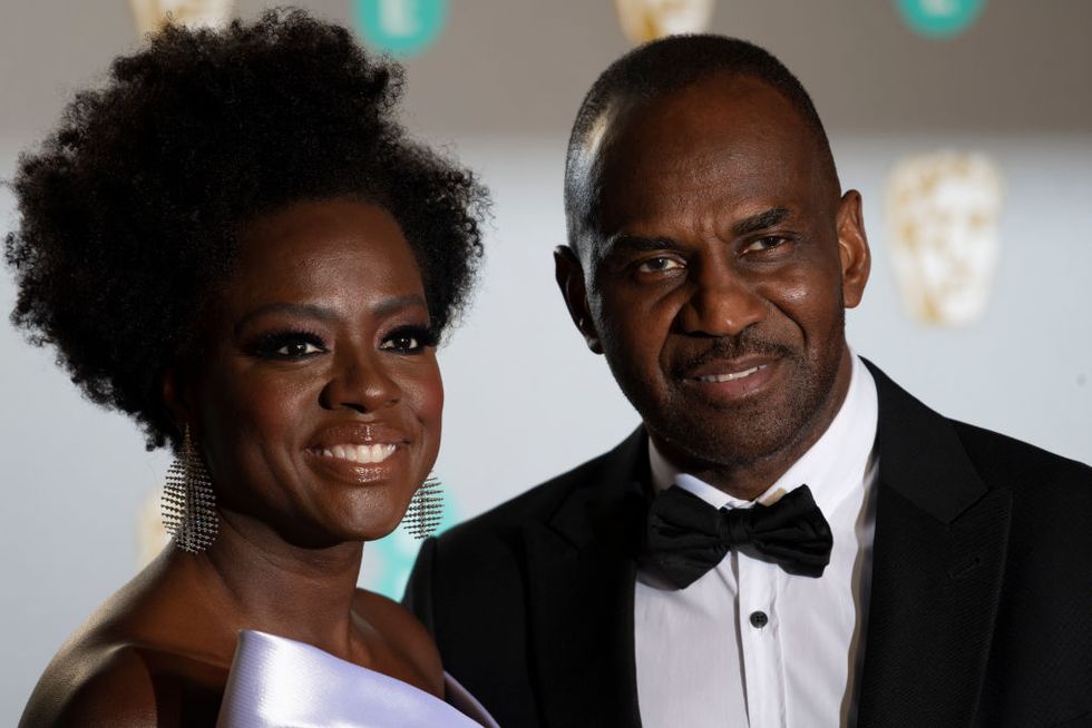 london, england   february 10  viola davis l and julius tennon attend the ee british academy film awards at royal albert hall on february 10, 2019 in london, england photo by gareth cattermolegetty images