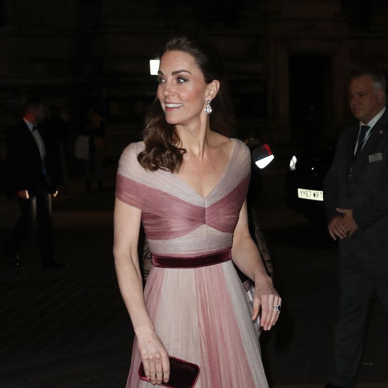 Kate Middleton Wears Gucci Gown Ahead of Valentine's Day