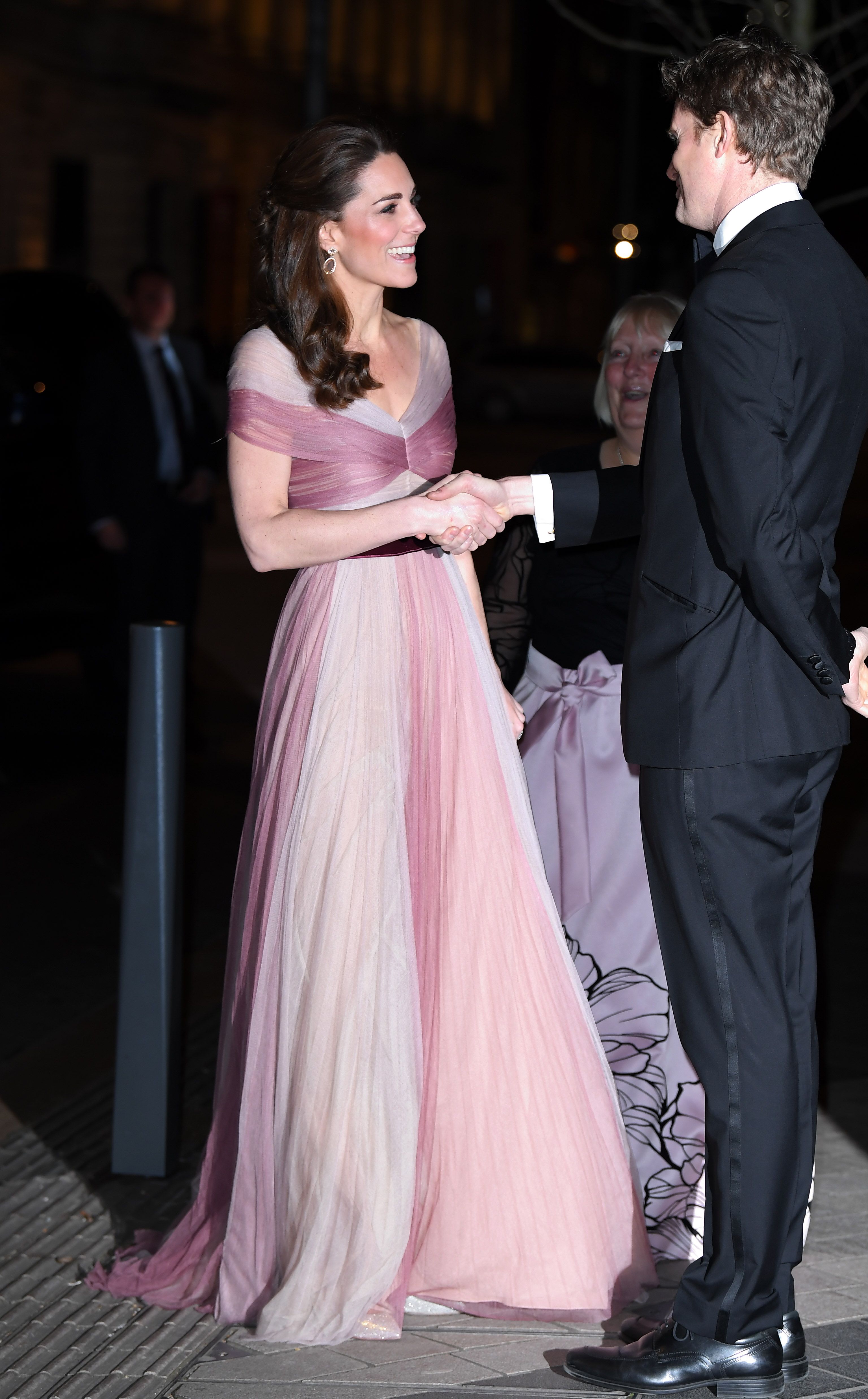 Kate Middleton dazzles in a pink Gucci gown while at a gala