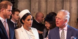 britains meghan, duchess of sussex 2r talks with britains prince charles, prince of wales r as britains prince william, duke of cambridge, l talks with britains prince harry, duke of sussex, 2l as they all attend the commonwealth day service at westminster abbey in london on march 11, 2019   britains queen elizabeth ii has been the head of the commonwealth throughout her reign organised by the royal commonwealth society, the service is the largest annual inter faith gathering in the united kingdom photo by richard pohle  pool  afp photo by richard pohlepoolafp via getty images