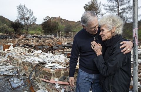 Gov. Jay Inslee of Washington Visits California Wildfire Victims