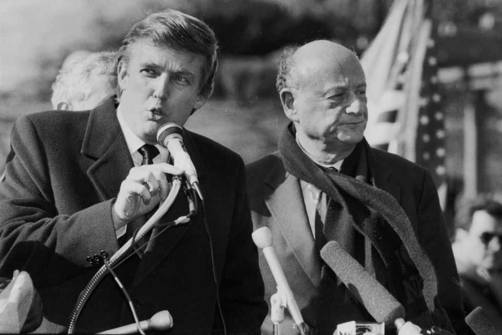 Donald Trump and Ed Koch at opening of Wollman Rink in Central Park