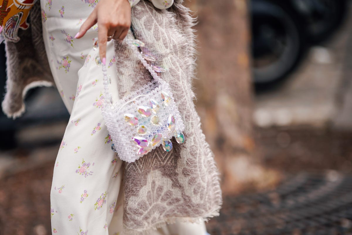 Pink Bead Bag Crystal Bead Bag Evening Bag With Handle Bead 