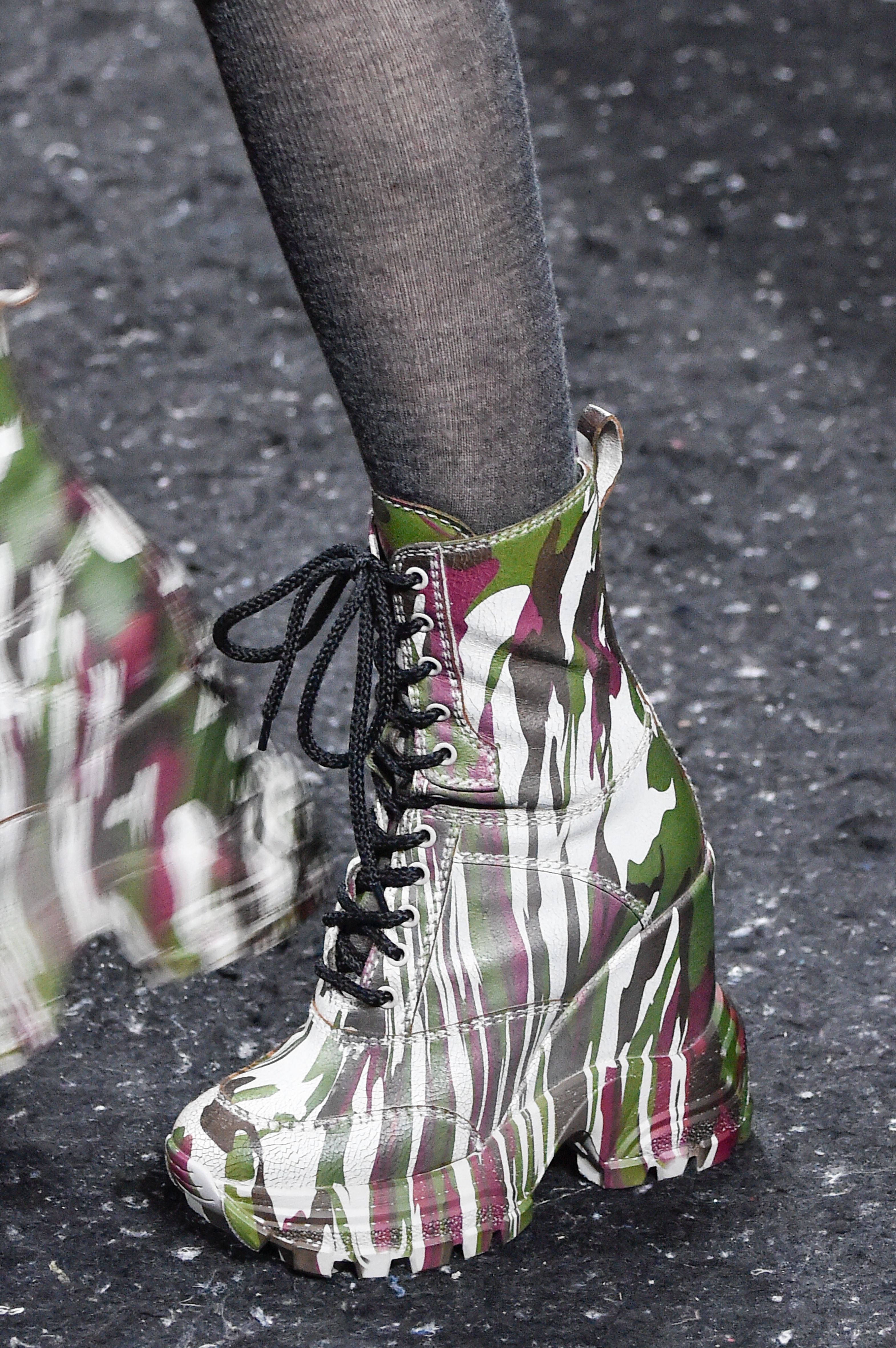 Miu miu discount combat boots camo