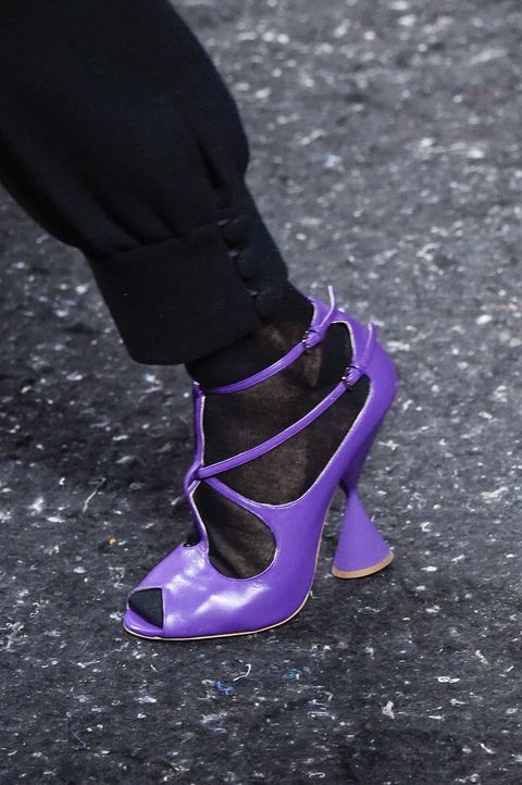 Purple, Footwear, Violet, Shoe, Blue, Pink, High heels, Leg, Fashion, Human leg, 