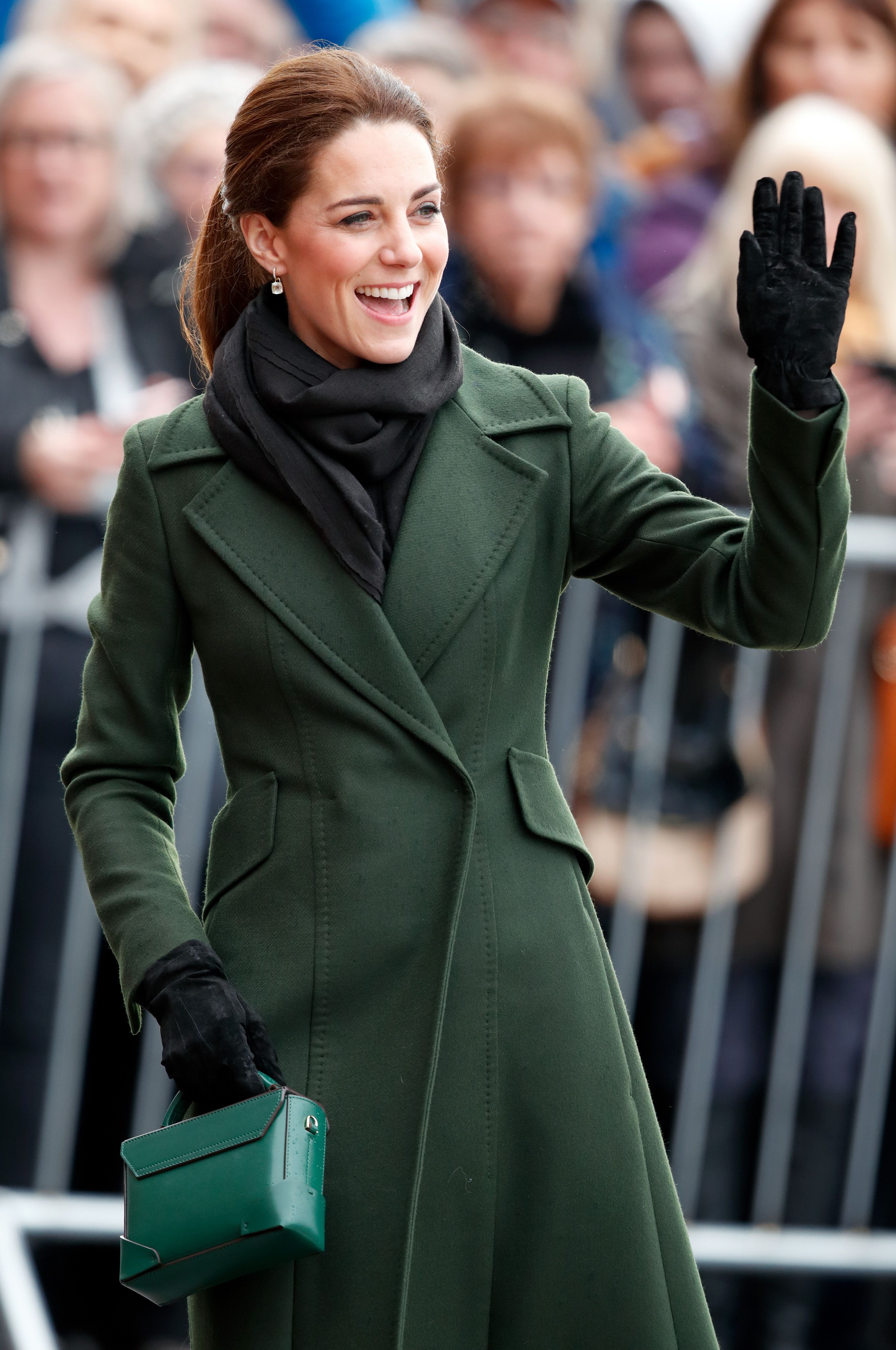 Kate Middleton Wears Michael Kors Dress and Sportmax Coat for Her Blackpool  Visit