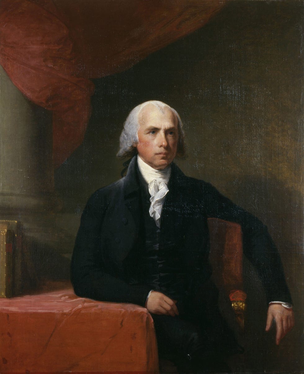 james madison sits for a potrait