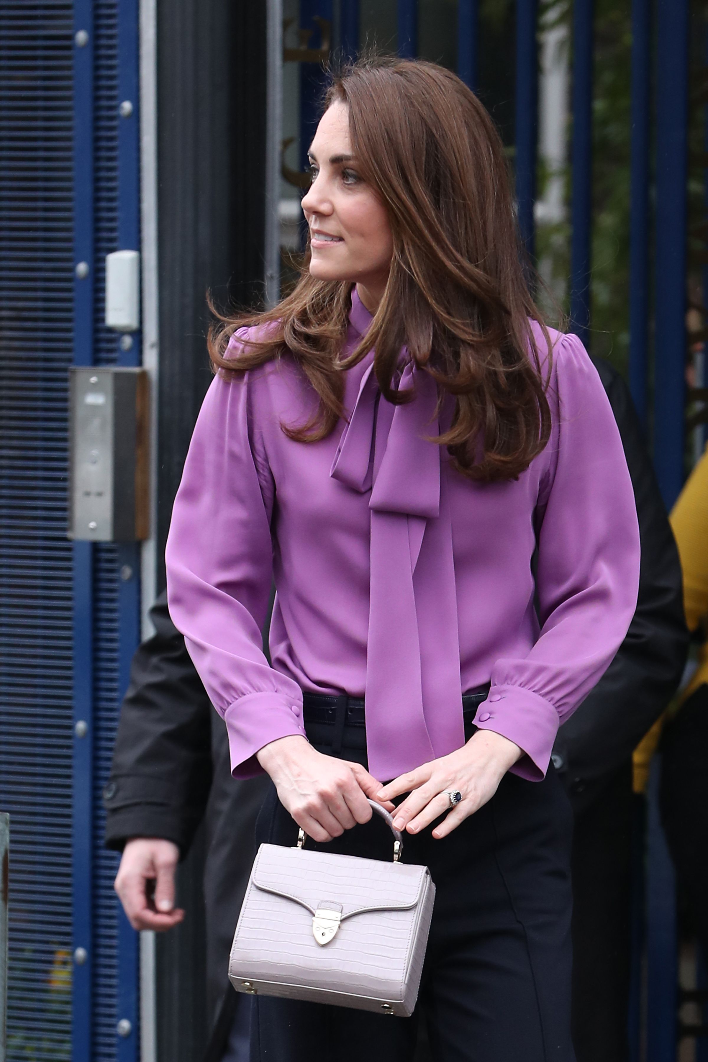 Kate Middleton Steps Out In An Extremely Cute Gucci Pussy Bow Blouse