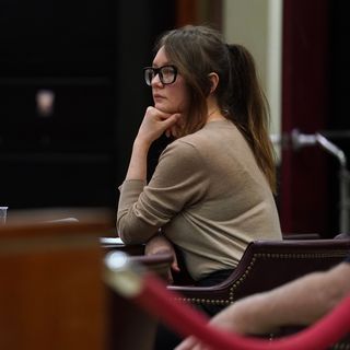 anna sorokin better known as anna delvey the 28 year old german national whose family moved there in 2007 from russia is seen in the courtroom during her trial at new york state supreme court in new york on april 11 2019 the self styled german heiress has been charged with grand larceny and theft of services charges alleging she swindled various people and businesses