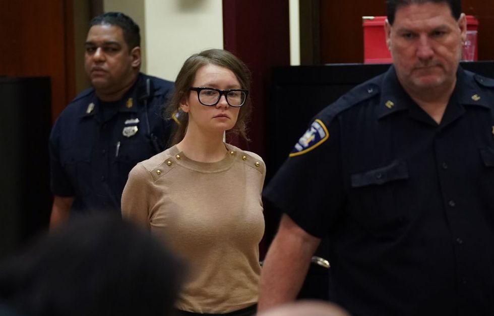 anna sorokin better known as anna delvey, the 28 year old german national, whose family moved there in 2007 from russia, is seen in the courtroom  during her trial at new york state supreme court in new york on april 11, 2019   the self styled german heiress has been charged with grand larceny and theft of services charges alleging she swindled various people and businesses photo by timothy a clary  afp        photo credit should read timothy a claryafp via getty images