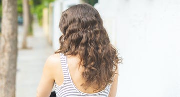 a person with the hair back