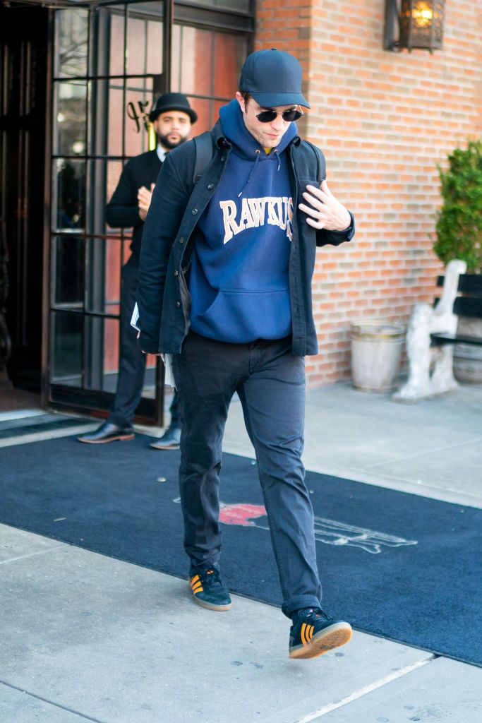 new york, new york   april 06 robert pattinson is seen in the east village on april 06, 2019 in new york city photo by gothamgc images